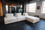 KAWOLA Modulsofa WIOLO SOFT 4 Module 4 Rückenkissen Cord cremeweiß