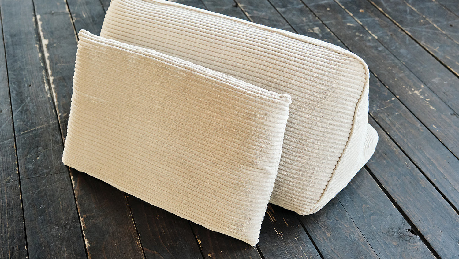 KAWOLA Modulsofa WIOLO SOFT 4 Module 4 Rückenkissen Cord cremeweiß