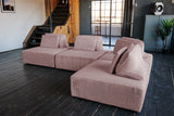 KAWOLA Modulsofa WIOLO SOFT 4 Module 4 Rückenkissen Cord rosa