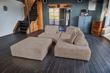 KAWOLA Modulsofa WIOLO SOFT 4 Module 4 Rückenkissen Weicher Breitcord taupe