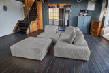 KAWOLA Modulsofa WIOLO SOFT 4 Module 4 Rückenkissen Weicher Breitcord grau