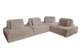 KAWOLA Modulsofa WIOLO SOFT 4 Module 4 Rückenkissen Weicher Breitcord taupe