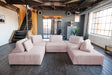 KAWOLA Modulsofa WIOLO SOFT 5 Module 5 Rückenkissen Cord rosa