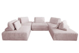 KAWOLA Modulsofa WIOLO SOFT 5 Module 5 Rückenkissen Cord rosa