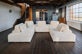 KAWOLA Modulsofa WIOLO SOFT 5 Module 5 Rückenkissen Weicher Breitcord cremeweiß