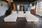 KAWOLA Modulsofa WIOLO SOFT 5 Module 5 Rückenkissen Weicher Breitcord cremeweiß