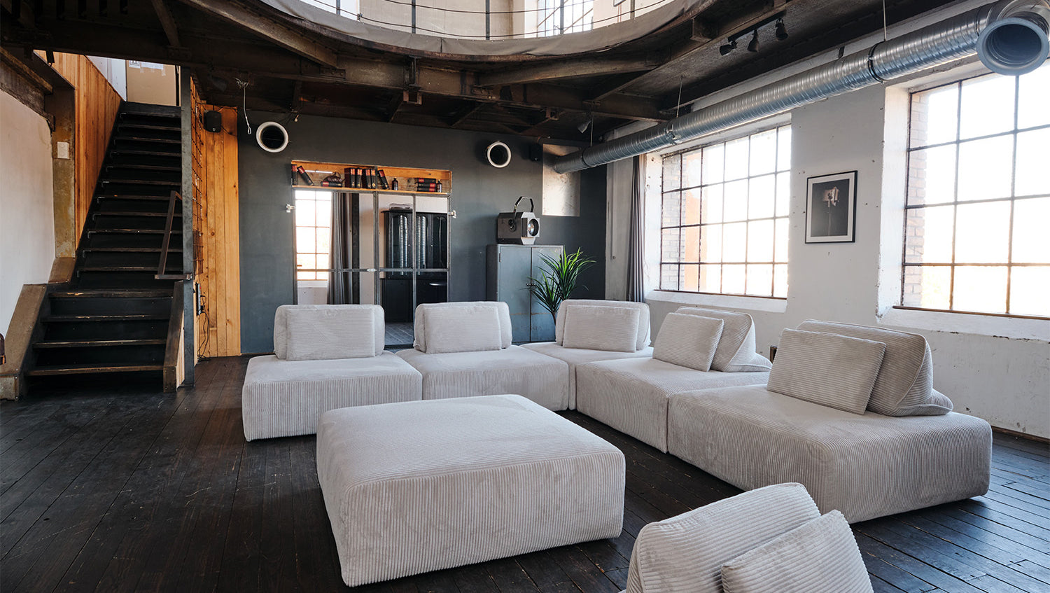 KAWOLA Modulsofa WIOLO SOFT 6 Module 6 Rückenkissen Cord hellgrau