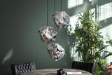 KAWOLA Pendelleuchte EDESSA Hängelampe 3-flammig Glas silber