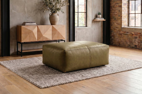 KAWOLA Polsterhocker CELESTE Hockerbank Leder camel