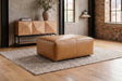 KAWOLA Polsterhocker CELESTE Hockerbank Leder cognac