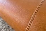 KAWOLA Polsterhocker CELESTE Hockerbank Leder cognac
