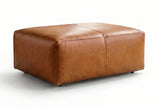 KAWOLA Polsterhocker CELESTE Hockerbank Leder cognac