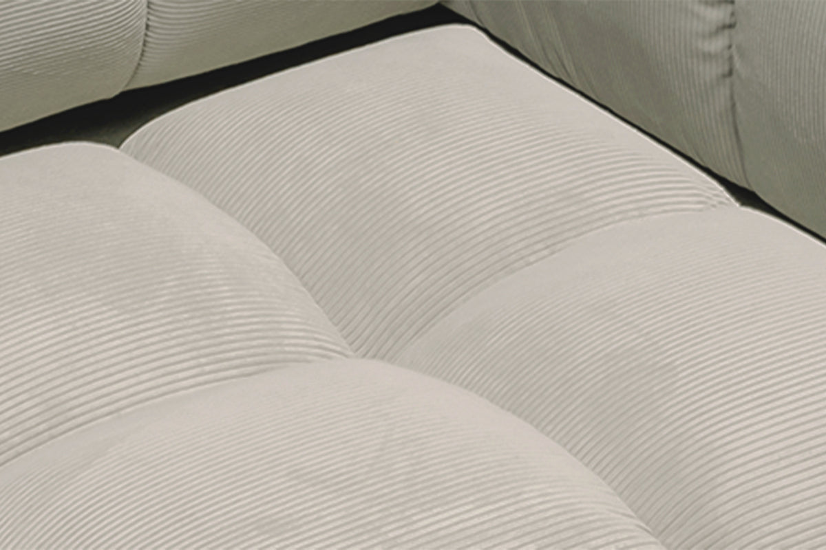KAWOLA Polsterhocker VIVIEN Hockerbank Feincord beige