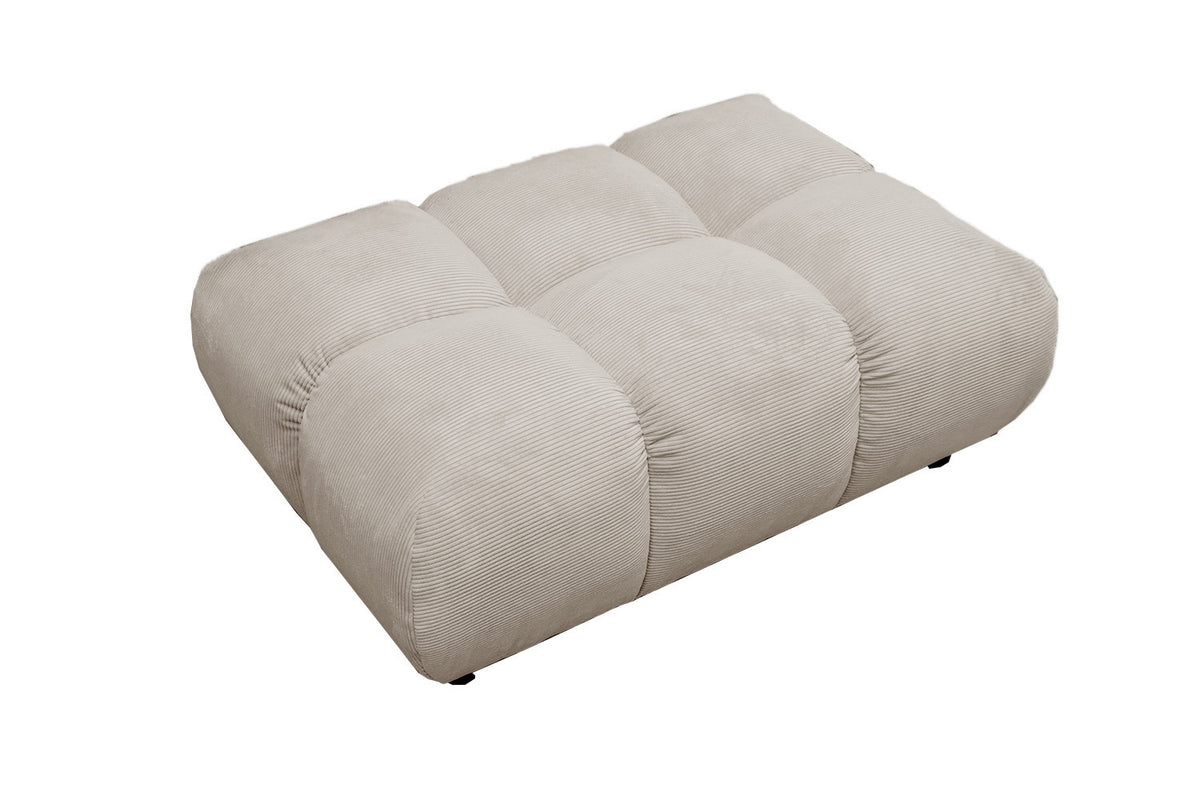 KAWOLA Polsterhocker VIVIEN Hockerbank Feincord beige