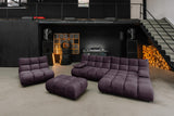 KAWOLA Polsterhocker VIVIEN Hockerbank Velvet purple