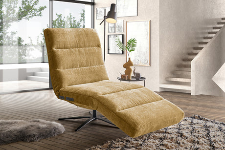 KAWOLA Relaxliege ALINA motorisch Cord Vintage senf