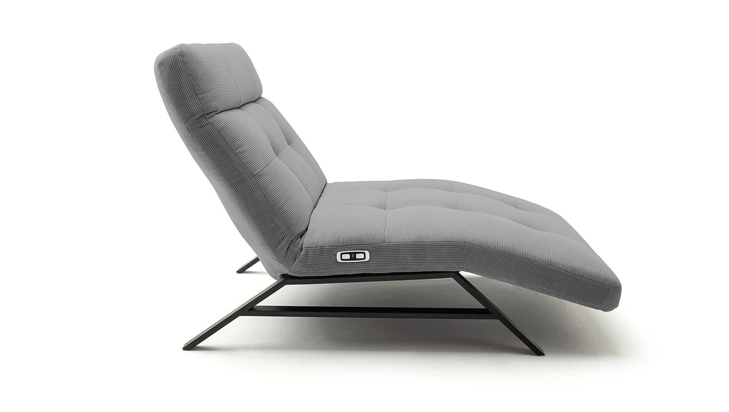 KAWOLA Relaxliege AMERIVA motorisch Maxi Feincord grau