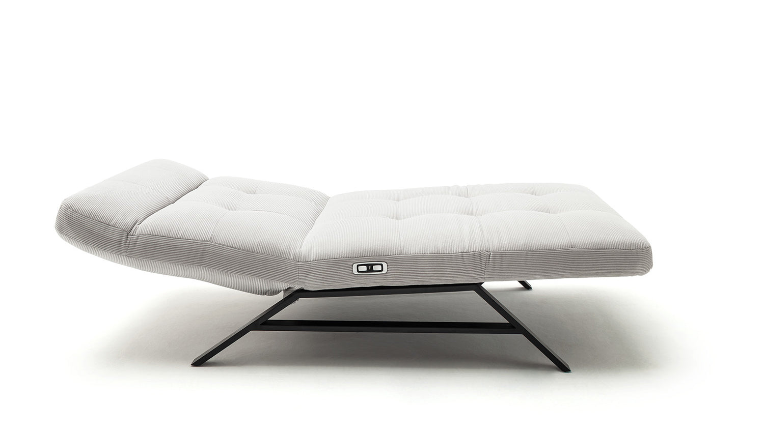 KAWOLA Relaxliege AMERIVA motorisch Maxi Feincord silber