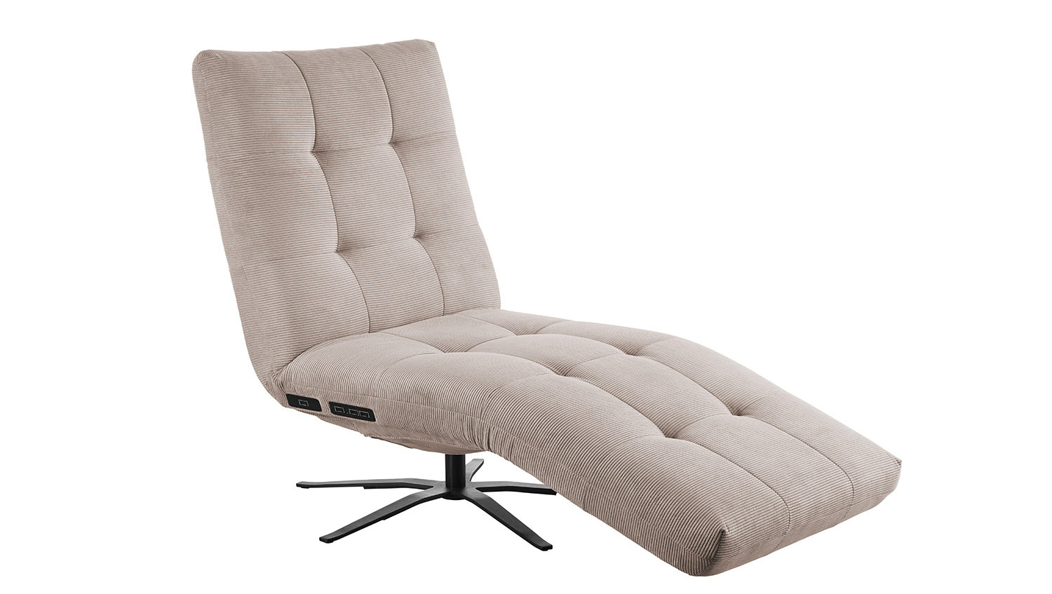 KAWOLA Relaxliege LETICIA motorisch Feincord beige