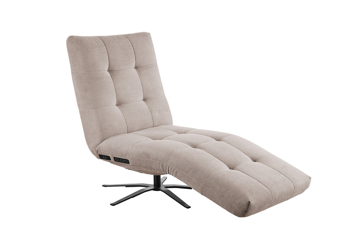 KAWOLA Relaxliege LETICIA motorisch Feincord beige