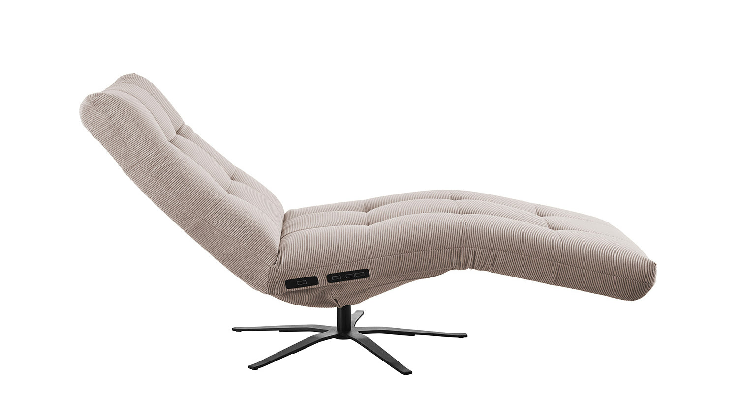 KAWOLA Relaxliege LETICIA motorisch Feincord beige