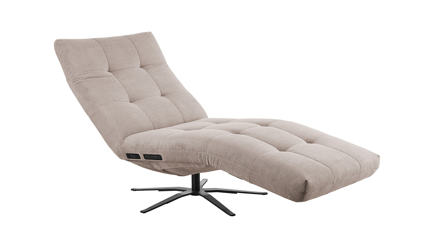 KAWOLA Relaxliege LETICIA motorisch Feincord beige