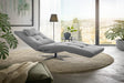 KAWOLA Relaxliege LETICIA motorisch Feincord grau, Mit Kissen, Relaxfunktion, Drehbar (360°), Mit Akku