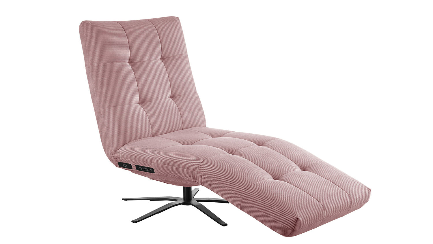 KAWOLA Relaxliege LETICIA motorisch Feincord rosa