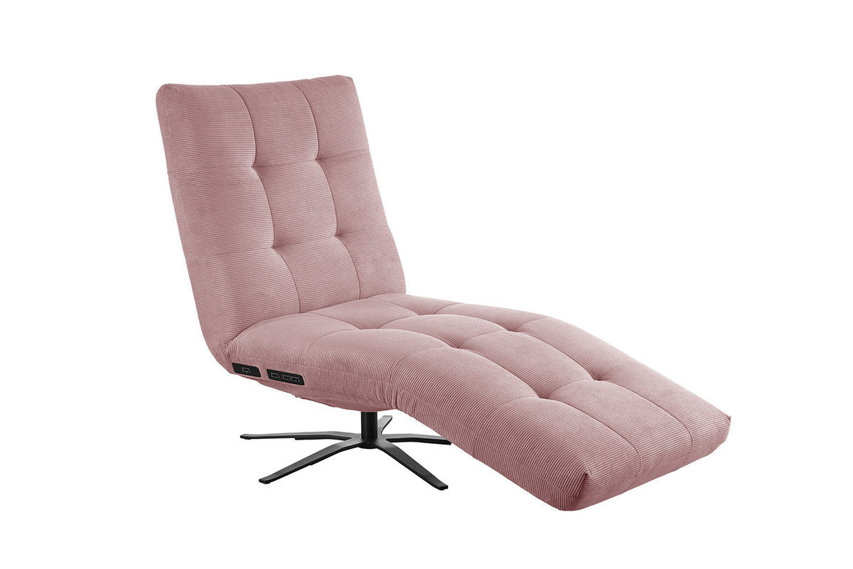 KAWOLA Relaxliege LETICIA motorisch Feincord rosa
