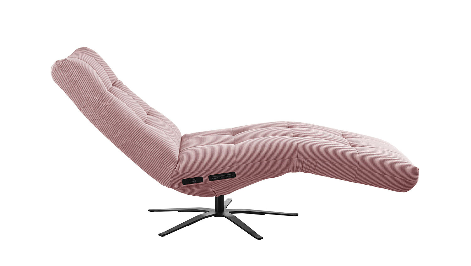 KAWOLA Relaxliege LETICIA motorisch Feincord rosa