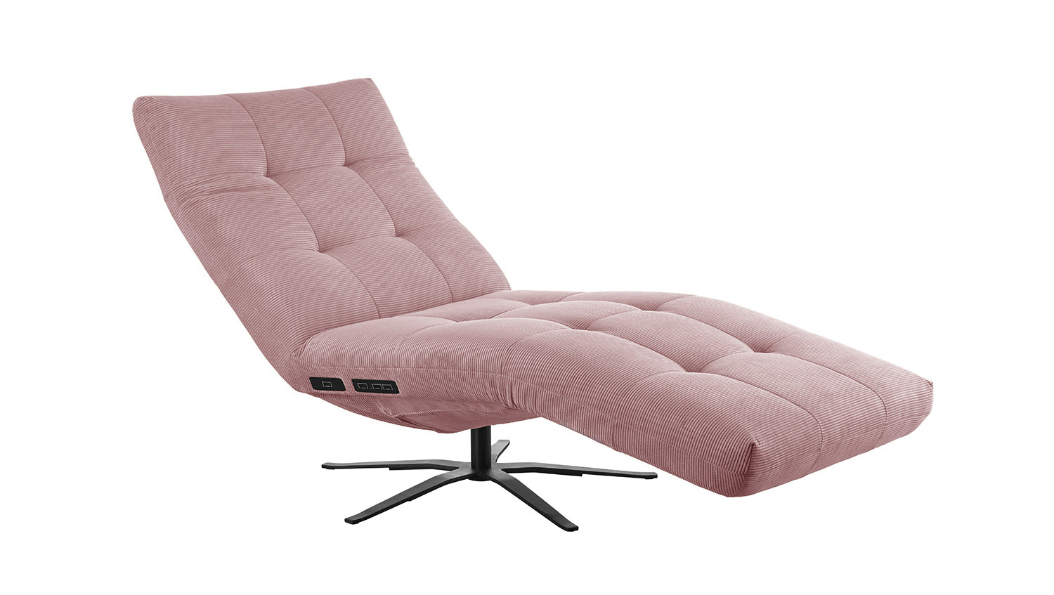 KAWOLA Relaxliege LETICIA motorisch Feincord rosa
