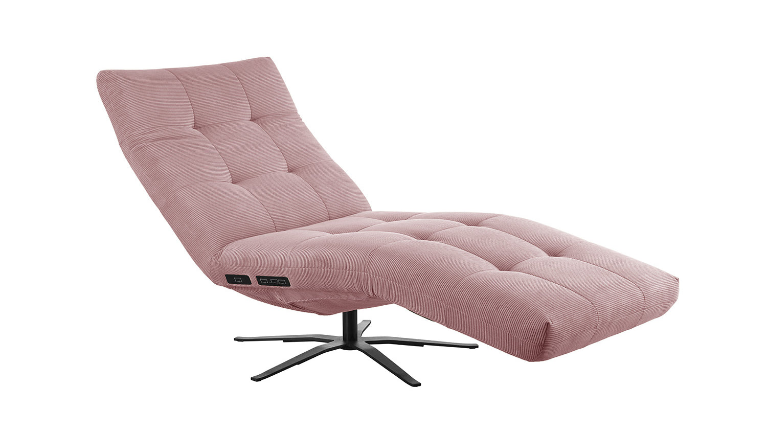KAWOLA Relaxliege LETICIA motorisch Feincord rosa