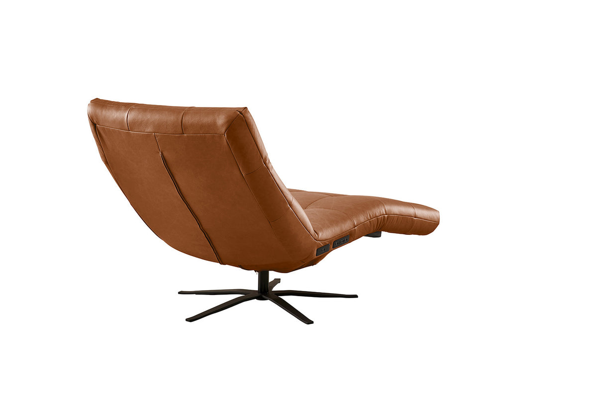 KAWOLA Relaxliege LETICIA motorisch Leder cognac