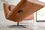 KAWOLA Relaxliege LETICIA motorisch Leder cognac
