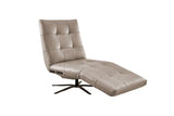 KAWOLA Relaxliege LETICIA motorisch Leder grau