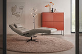 KAWOLA Relaxliege LETICIA motorisch Leder grau