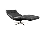 KAWOLA Relaxliege LETICIA motorisch Leder schwarz