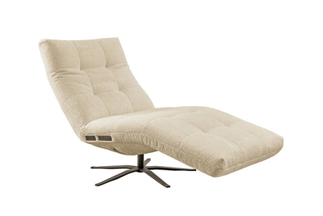 KAWOLA Relaxliege LETICIA motorisch Stoff beige