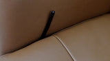 KAWOLA Relaxsessel VANITAS Drehsessel Leder braun mit Hocker