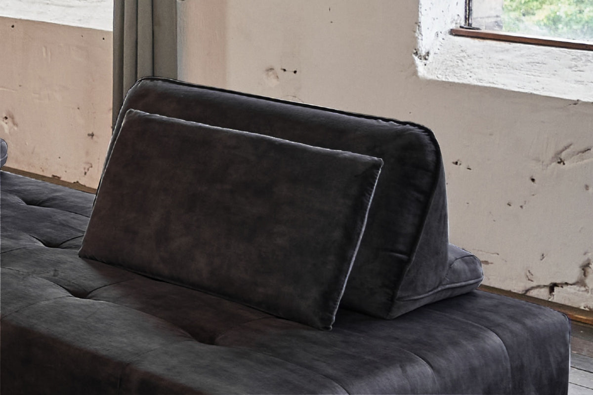 KAWOLA Rückenkissen WIOLO velvet anthrazit