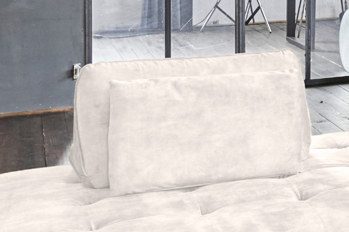 KAWOLA Rückenkissen WIOLO velvet cremeweiß