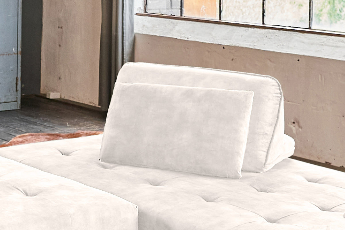 KAWOLA Rückenkissen WIOLO velvet cremeweiß