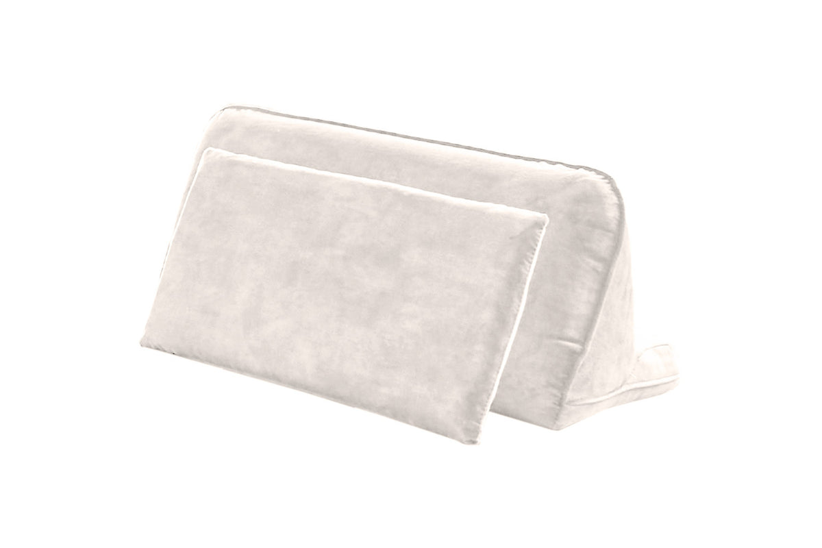 KAWOLA Rückenkissen WIOLO velvet cremeweiß
