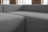 KAWOLA Schlafsofa SADIRA Ecksofa Cord grau
