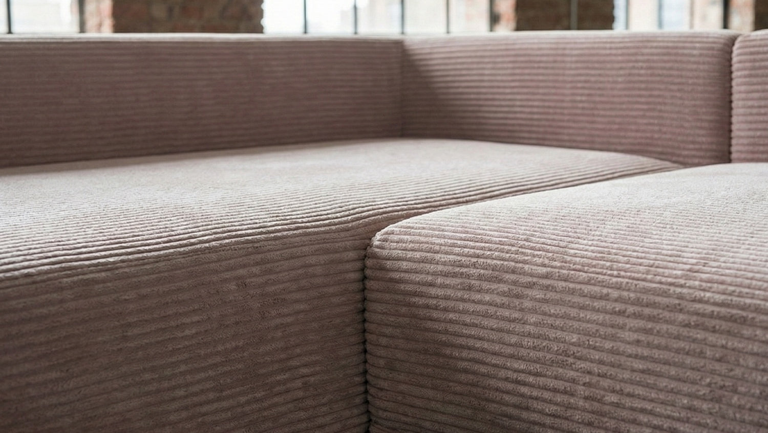 KAWOLA Schlafsofa SADIRA Ecksofa Cord taupe