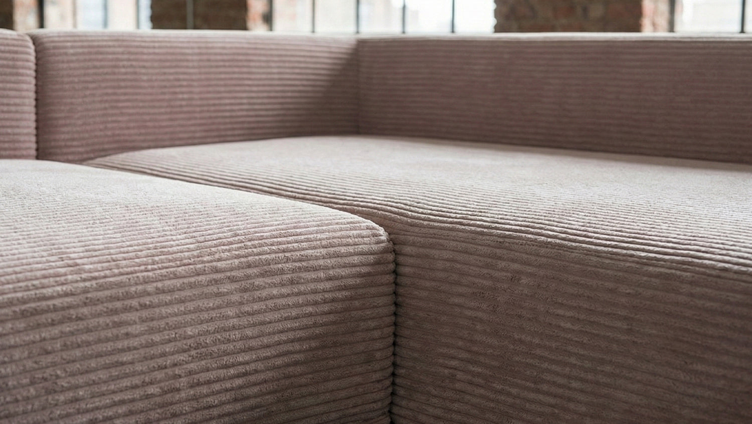 KAWOLA Schlafsofa SADIRA Ecksofa Cord taupe