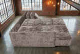 KAWOLA Schlafsofa SADIRA Ecksofa Stoff taupe