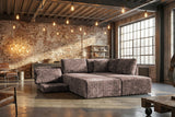 KAWOLA Schlafsofa SADIRA Ecksofa Stoff taupe