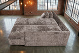 KAWOLA Schlafsofa SADIRA Ecksofa Stoff taupe