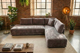KAWOLA Schlafsofa SADIRA Ecksofa Stoff taupe, Rechts